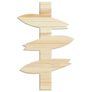 Tábua de Pinus Recortada para Artesanato em Forma de Setas Indicativas de Pranchas Surf Tábua de Pinus Recortada para Artesanato em Forma de Setas Indicativas de Pranchas Surf