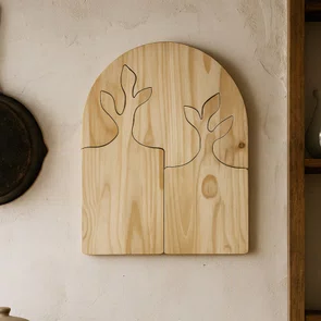 Tábua de Servir com Suporte para Pendurar Em Madeira Pinus Com Óleo Mineral