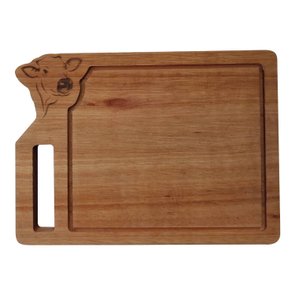 Tábua para Churrasco em Madeira de Eucalipto Maciço com Gravação a Laser Vaca com Óleo Mineral Tábua para Churrasco em Madeira de Eucalipto Maciço com Gravação a Laser Vaca com Óleo Mineral