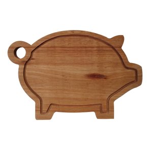 Tábua para Churrasco em Madeira de Eucalipto Maciço - Porco Tábua para Churrasco em Madeira de Eucalipto Maciço - Porco