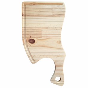 Tábua para Servir Churrasco Carnes e Espetinho em Madeira de Pinus Natural com Óleo Mineral - Cutelo 24x45cm Tábua para Servir Churrasco Carnes e Espetinho em Madeira de Pinus Natural com Óleo Mineral - Cutelo 24x45cm