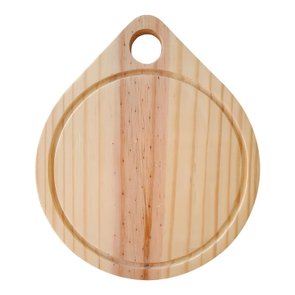 Tábua para Hambúrguer em Madeira de Pinus Natural Maciço - Redonda com Furo Tábua para Hambúrguer em Madeira de Pinus Natural Maciço - Redonda com Furo