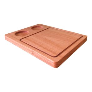 Tábua para Servir Hambúrguer com Rebaixo de 6,5cm para os Potes de Molho com Óleo Mineral Tábua para Servir Hambúrguer com Rebaixo de 6,5cm para os Potes de Molho com Óleo Mineral