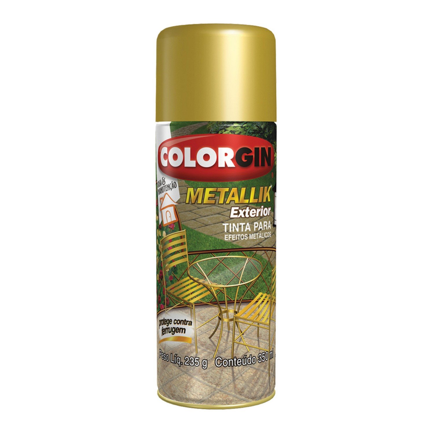 Tinta Spray Colorgin Metallik Exterior 350ml