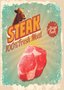 Placa Decorativa Steak 100% Fresh Meat