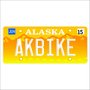 Placa Decorativa Vintage de Carro em Mdf - Alaska Ak Bike Share The Road