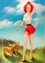Placa Decorativa Vintage Pin-Up