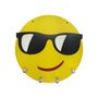 Porta Chaves Redondo Emoji Com Óculos de Sol