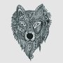 Placa Decorativa Lobo Nórdico