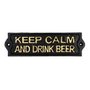 Placa de Ferro Keep Calm and Drink Beer - URBAN