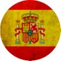 Placa Decorativa Redonda Bandeira da Espanha
