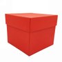 Caixa Para Presentes Quadrada Vermelho - 42