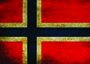 Placa Decorativa Bandeira da Noruega Vintage