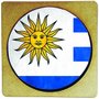 Porta Copo em MDF Bandeira do Uruguai