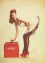 Placa Decorativa Vintage Pin-Up Cola-Cola