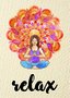 Placa Decorativa Frase: "Relax" Mandala