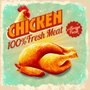 Placa Decorativa Chicken 100% Fresh Meat Always Fresh