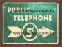 Placa Decorativa Indicativa Public Telephone 5c