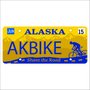Placa Decorativa Vintage de Carro em Mdf - Alaska Ak Bike Share The Road