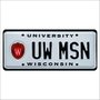 Placa Decorativa Vintage de Carro em Mdf - University Wisconsin