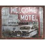 Placa Decorativa Vintage Welcome Motel Vacancy