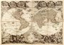Placa Decorativa Vintage Mapa do Mundo
