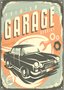 Placa Decorativa Vintage Premium Garage Service
