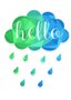 Placa Decorativa Frase: "Hello" Colorido