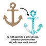 Aplique em Forma de Âncora Barco em Mdf