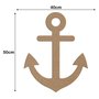 Aplique em Forma de Âncora Barco em Mdf