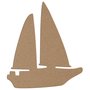 Aplique em Forma de Barco em Mdf