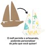 Aplique em Forma de Barco em Mdf