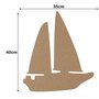 Aplique em Forma de Barco em Mdf