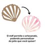 Aplique em Forma de Concha em Mdf