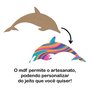 Aplique em Forma de Golfinho em Mdf