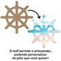 Aplique em Forma de Leme Barco em Mdf