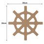 Aplique em Forma de Leme Barco em Mdf