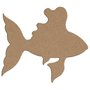 Aplique em Forma de Peixe em Mdf