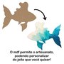 Aplique em Forma de Peixe em Mdf