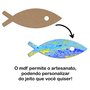 Aplique em Forma de Peixe em Mdf