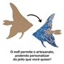Aplique em Forma de Peixe em Mdf