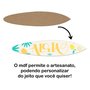 Aplique em Forma de Prancha Surf Hibrid em Mdf