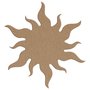 Aplique em Forma de Sol em Mdf