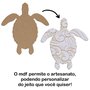 Aplique em Forma de Tartaruga em Mdf