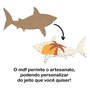 Aplique em Forma de Tubarão em Mdf