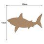Aplique em Forma de Tubarão em Mdf