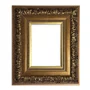 Armação de Moldura Estilo Renascentista com Perfil Interno Liso Chanfrado e Externo com Gravação Ornamental Efeito Metálico para Quadros e Fotos - 9,2x2,7