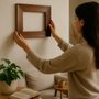 Armação Personalizada De Moldura Chanfrada com Acabamento Côncavo Estilo Madeira Rústica - 5x2,1