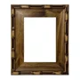 Armação Personalizada de Moldura Chanfrada com Relevo de Bambu em Madeira Pinus para Quadros e Fotos -  5,4x2,1