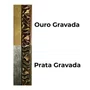 Armação Personalizada de Moldura Efeito Escovado Fino e Gravação de Curvas Fluidas para Quadros e Fotos - 7,1x2,8